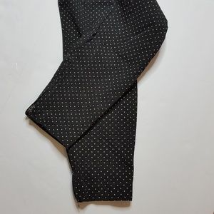 Ann Taylor Loft Black White Marisa Ankle Pants Sz4